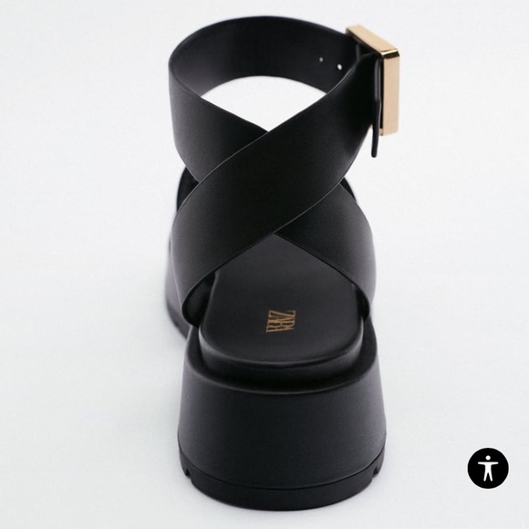 🖤HP🖤 Authentic Leather Zara Platform Chunky Fisherman Sandals US 9 EU 40 - Picture 6 of 12